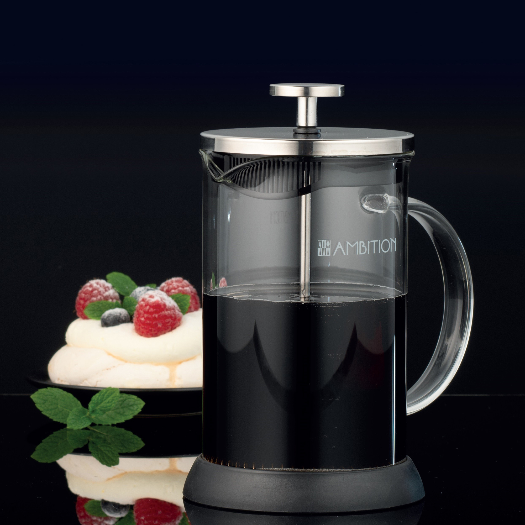 French Press Kaffeemaschine Aus Borosilikatglas | 750ml | Mit 3-fach Edelstahlfilter | Hitzebeständig & Spülmaschinenfest