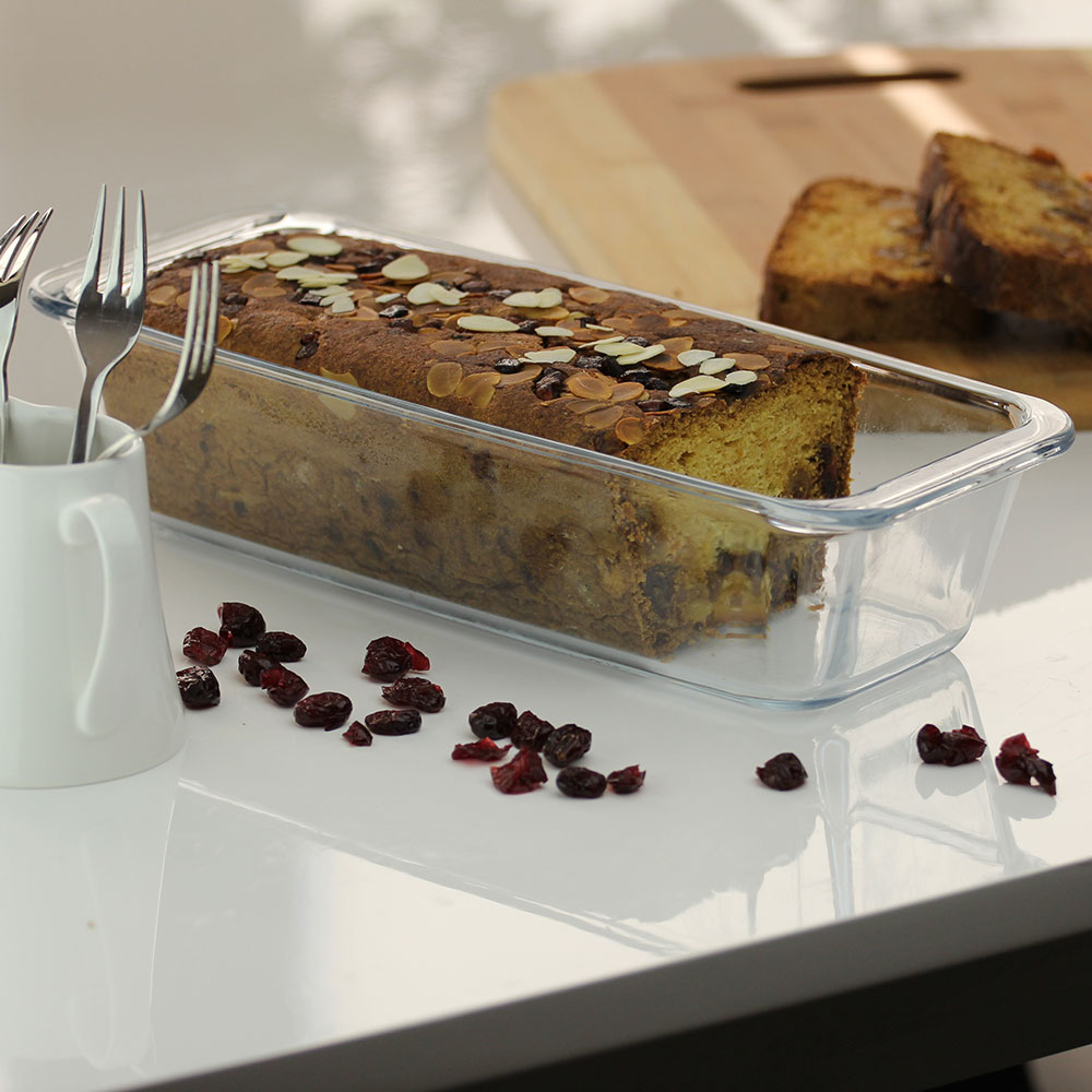 Kastenform Königskuchenform Brotbackform Auflaufform Backform Glasform 31cm 1,5L
