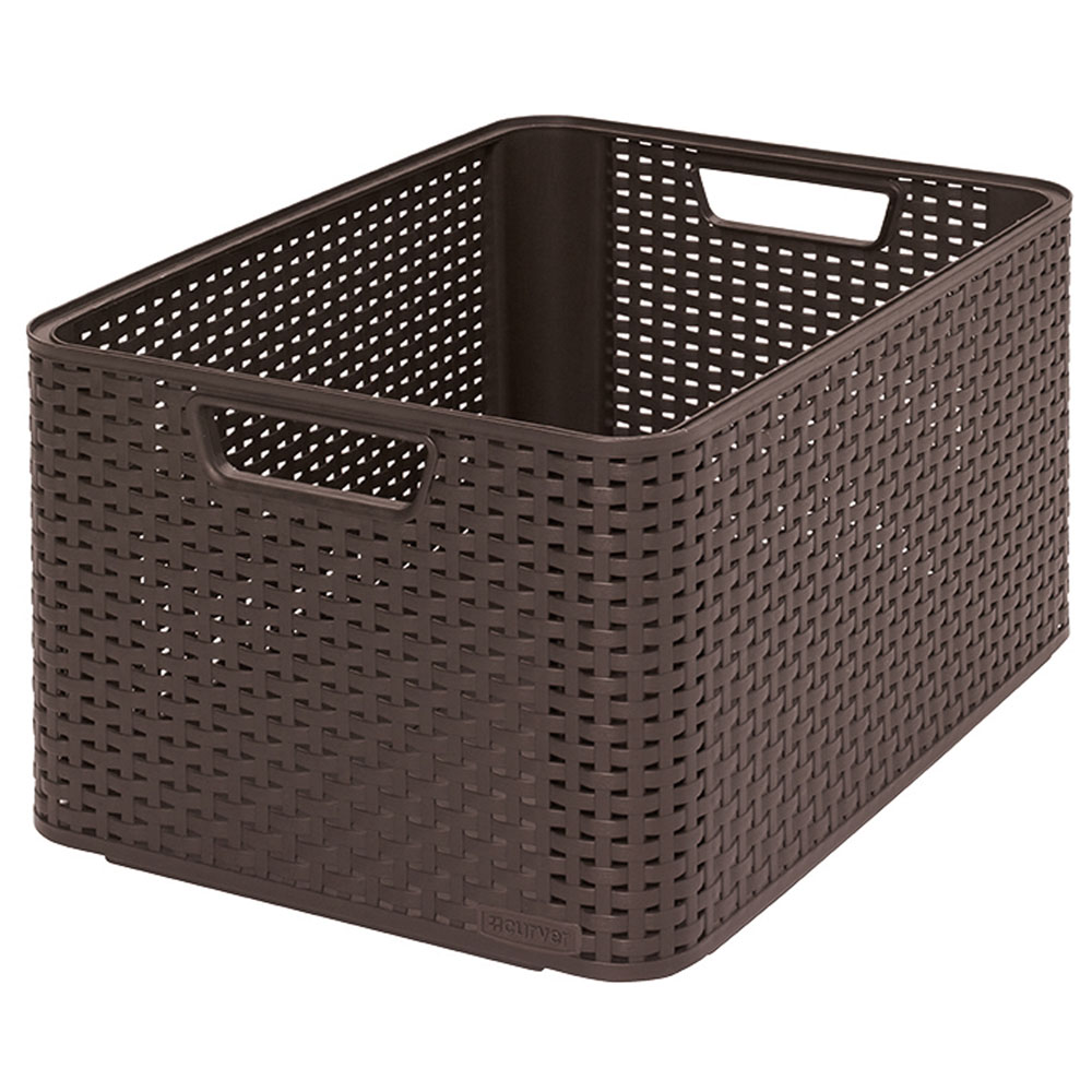 Regalbox Aufbewahrungskorb Kunststoff Korb Regalkorb Ordnungsbox Rattan S M L