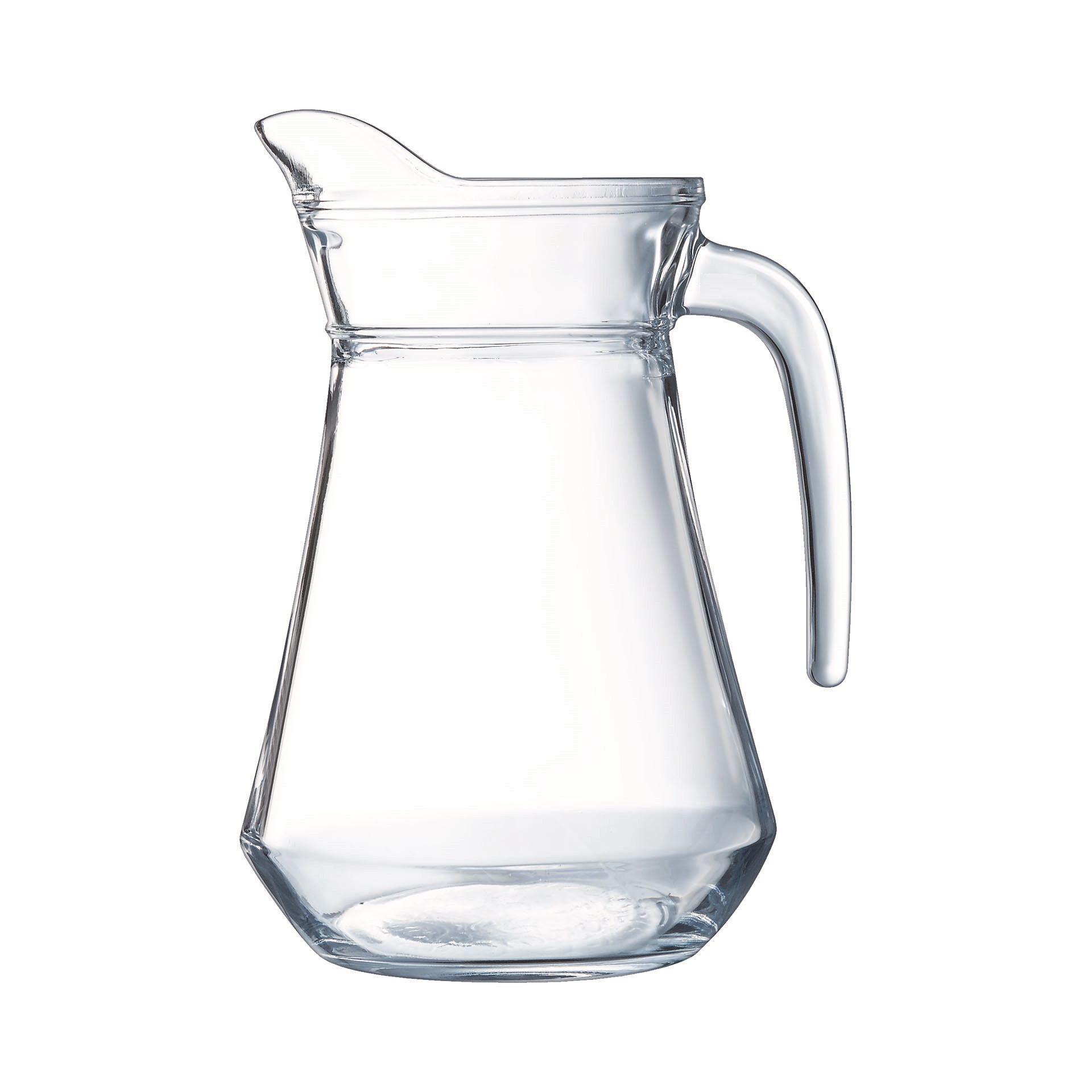 Glaskrug Wasserkrug Glaskanne 1,3 L Glas Transparent Spülmaschine Henkel